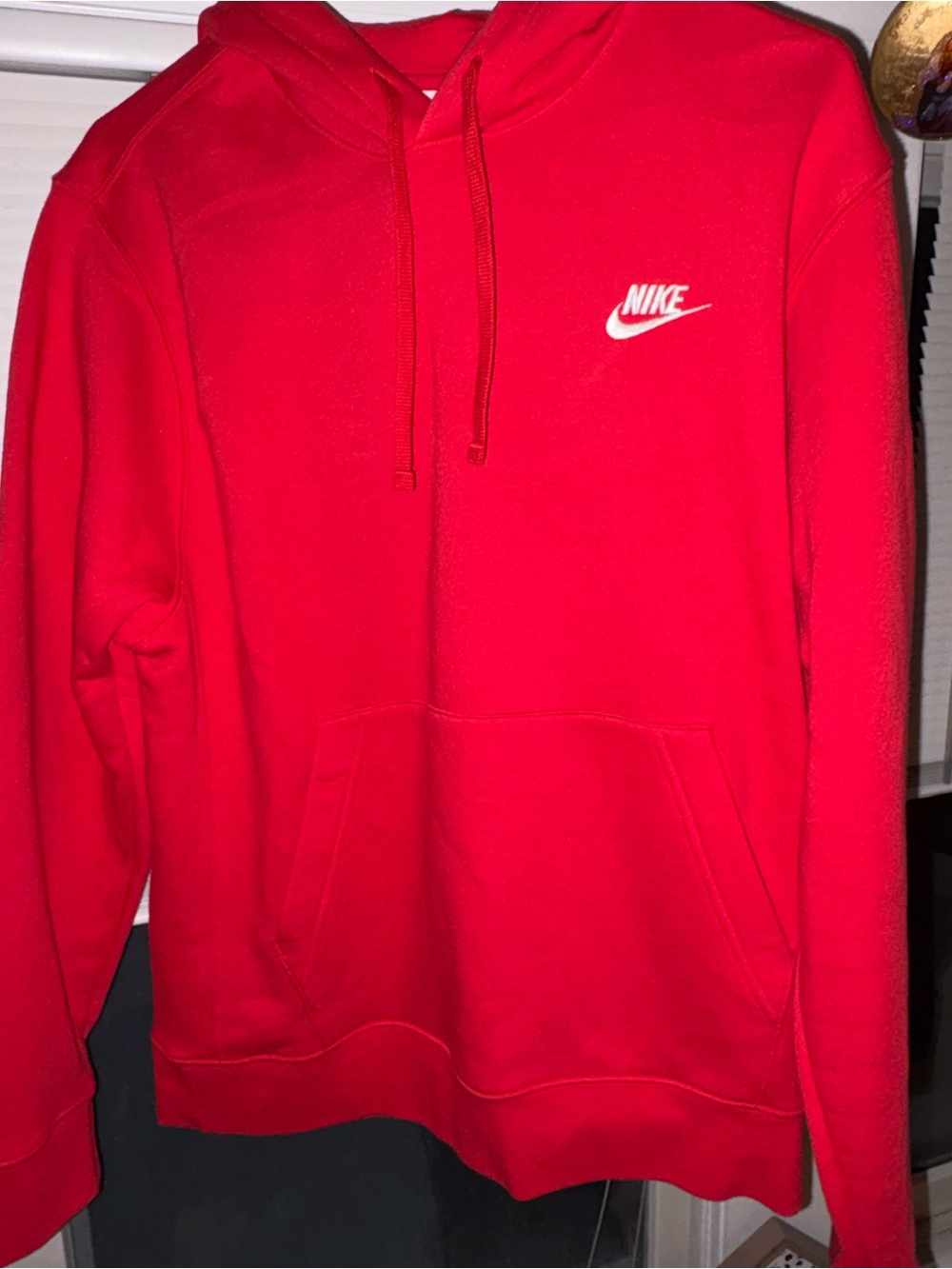 Nike Red Pullover Hoodie with White Swoosh